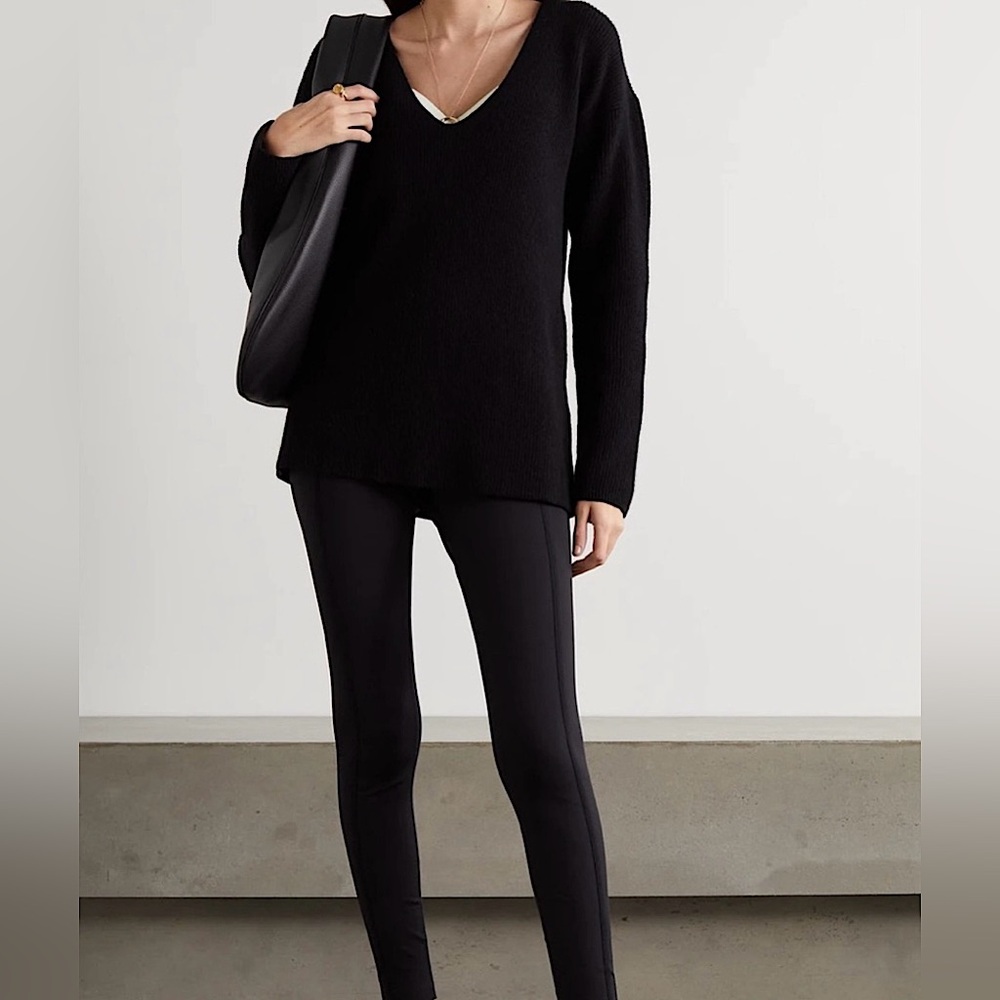 NWT Ernest Leoty Eloise Ribbed Sweater, Small, Taupe